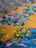 Oil painting - The game