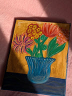 Acrylic painting - Flowers in a vase