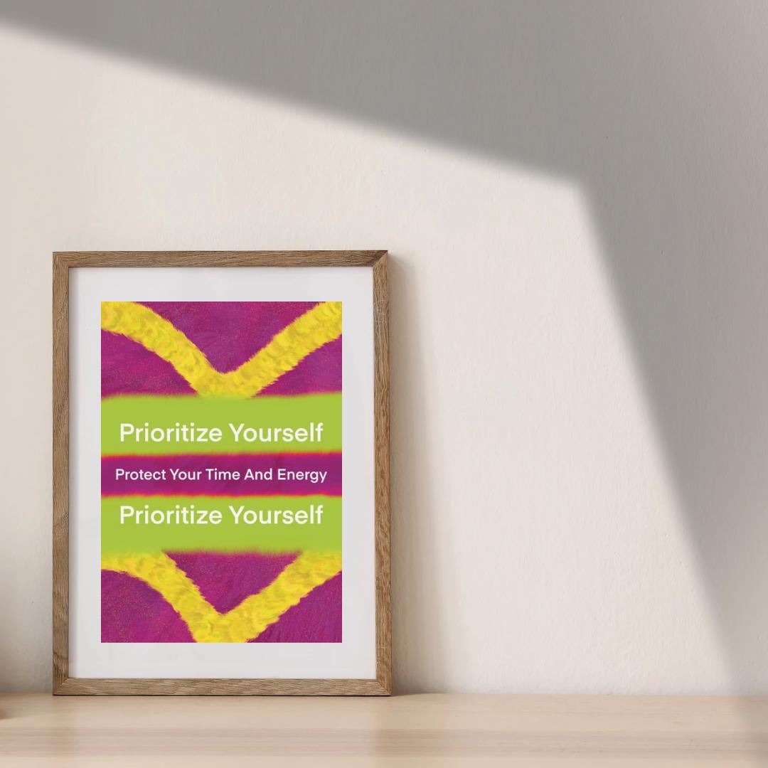 Inspirational Quote Print: Self Care, Self Worth (A3, A4 Digital Download)
