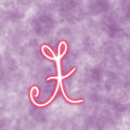 Letter A Clipart: Pink Neon Typography (PNG Digital Download)
