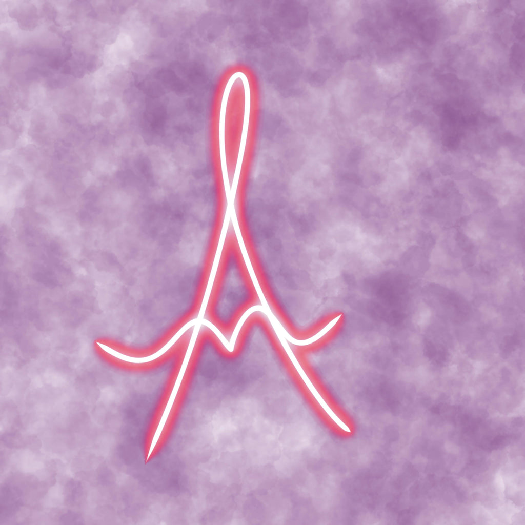 Letter A Clipart: Pink Neon Typography (PNG Digital Download)
