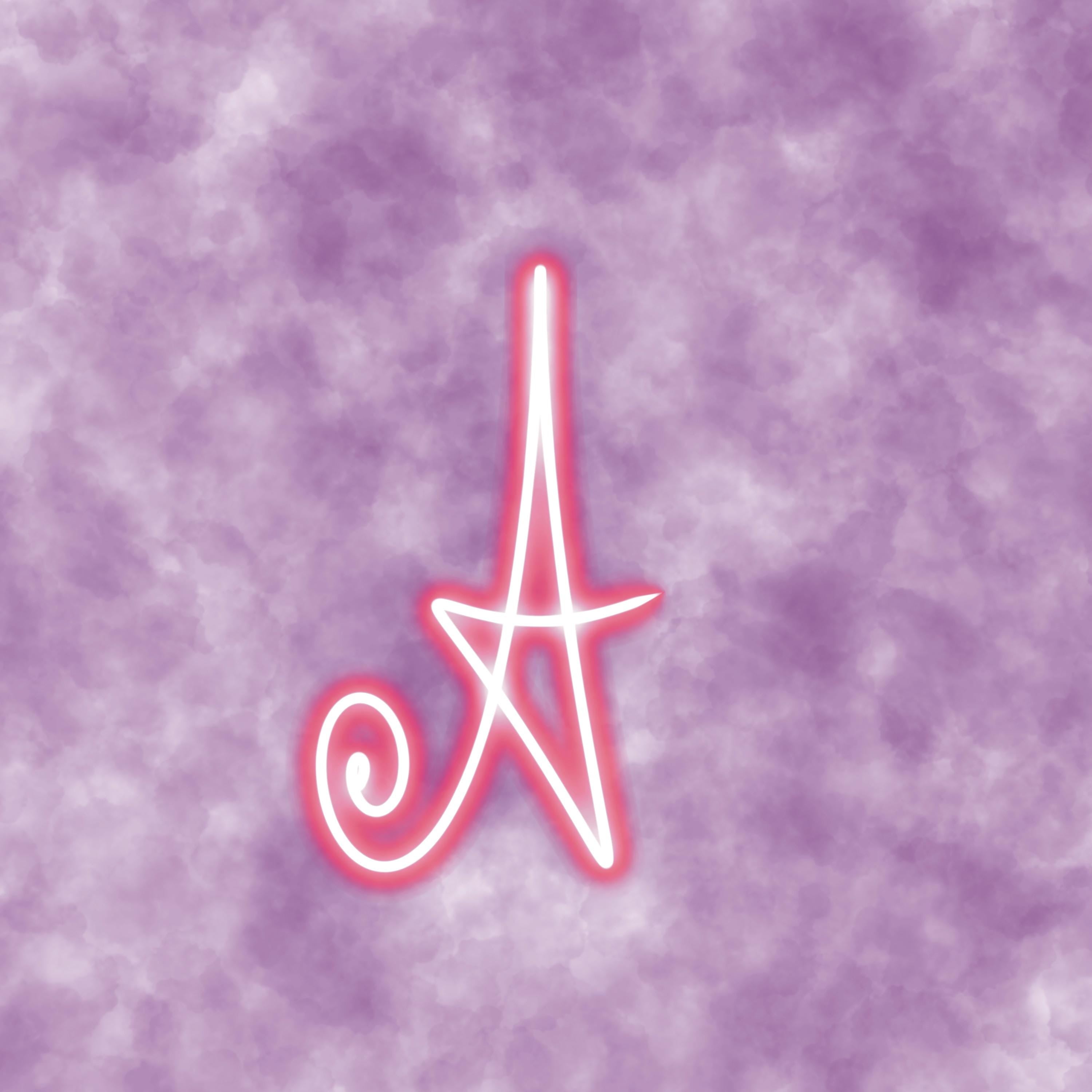 Letter A Clipart: Pink Neon Typography (PNG Digital Download)