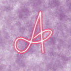 Letter A Clipart: Pink Neon Typography (PNG Digital Download)
