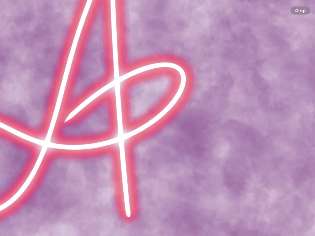 Letter A Clipart: Pink Neon Typography (PNG Digital Download)